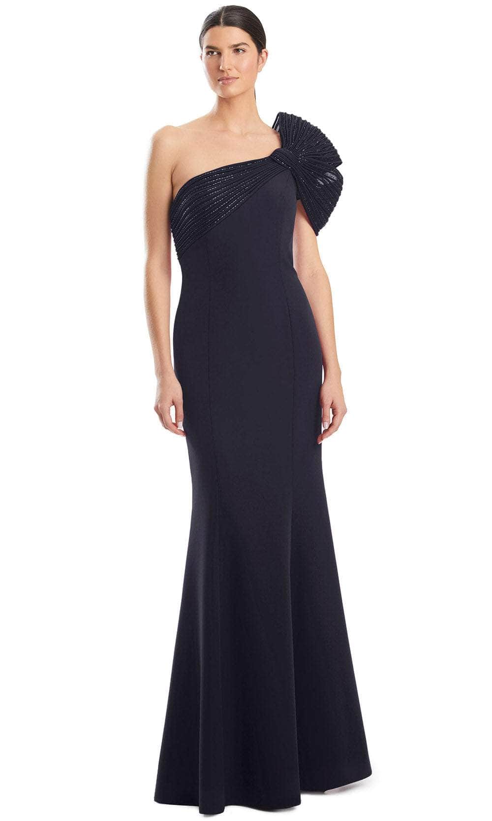 Image of Alexander by Daymor 1964S24 - Embellished Puff Sleeve Evening Dress