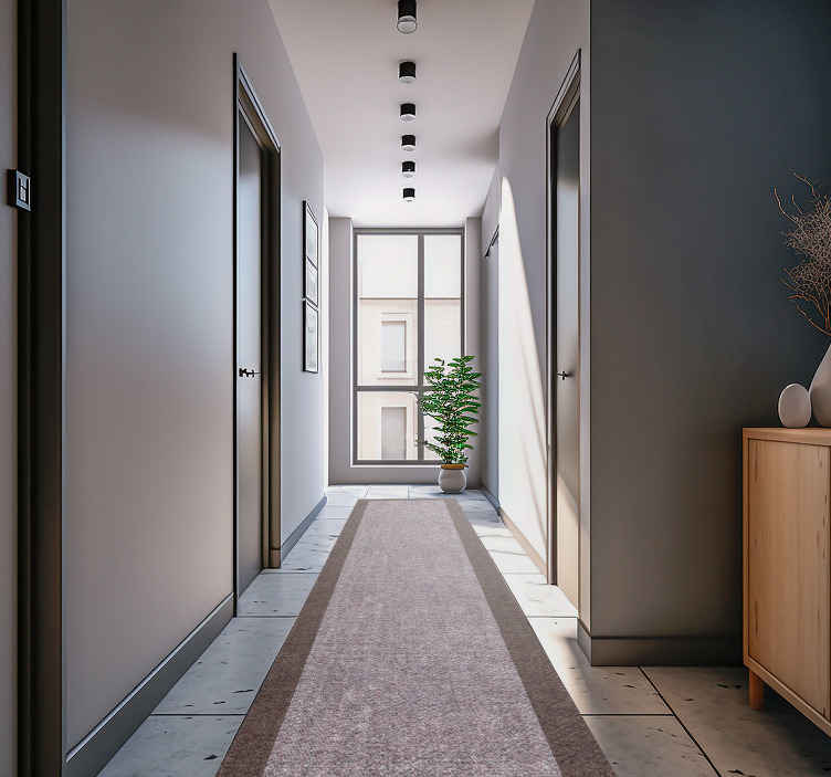 Image of Alfombra vinilo pasillo moderna diseño efecto textil