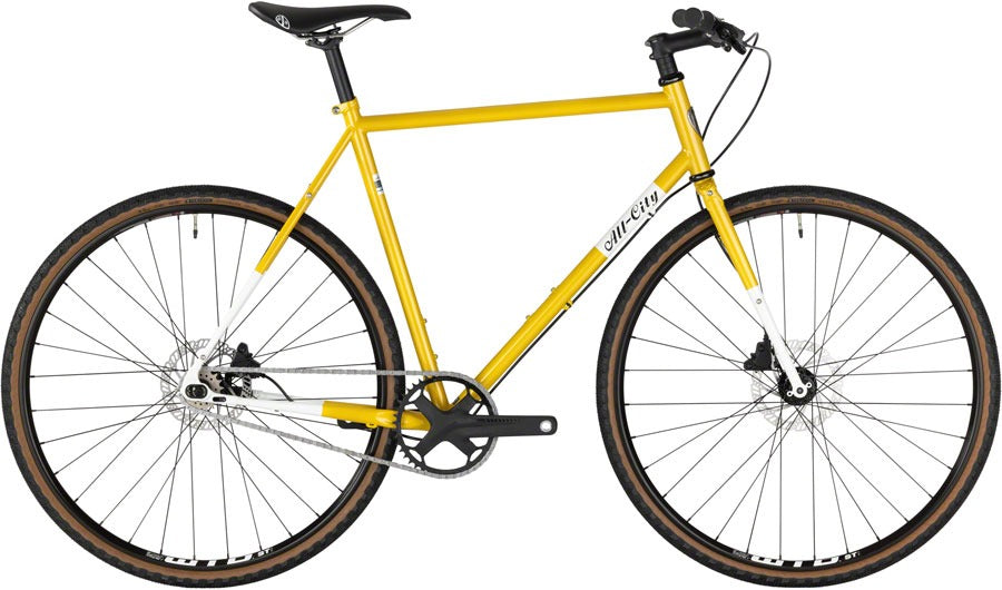 Image of All-City Super Professional Single Speed Flat Bar Bike - Lemon Dab