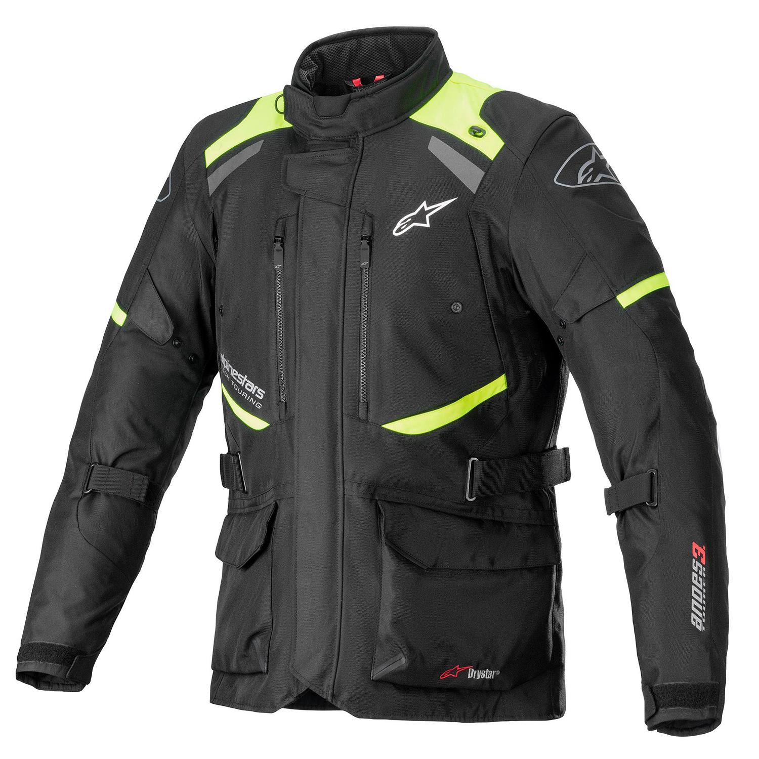 Image of Alpinestars Andes V3 Drystar Jacket Black Yellow Fluo Size S EN