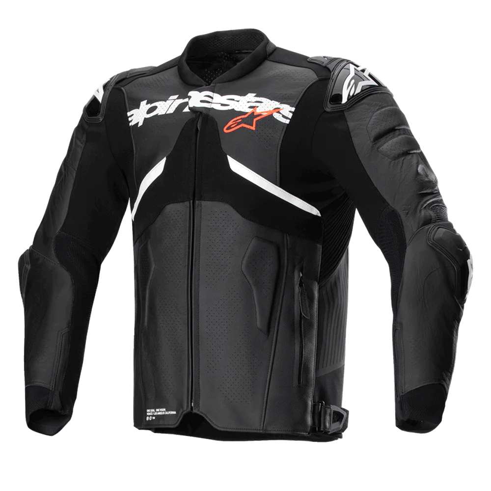 Image of Alpinestars Atem V5 Leather Jacket Black White Talla 48