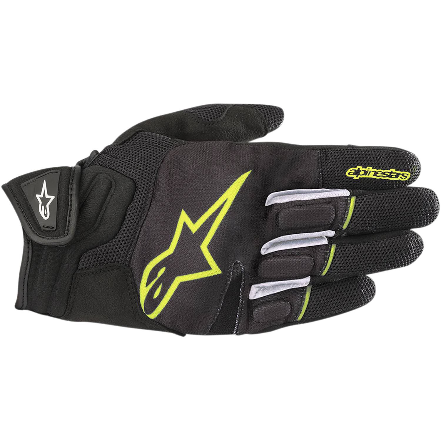 Image of Alpinestars Atom Gloves Black Fluo Yellow Size 2XL EN