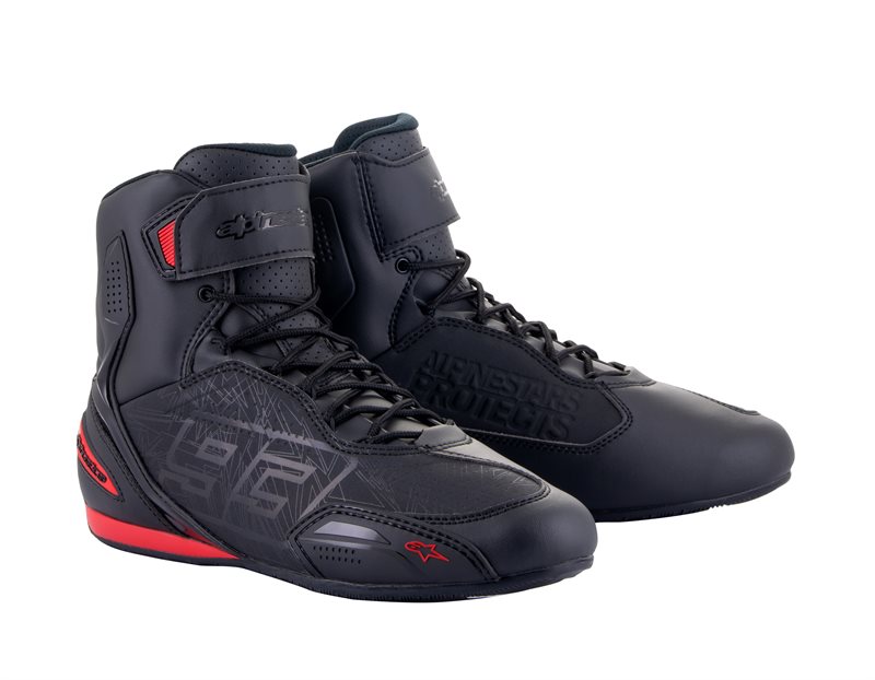 Image of Alpinestars Austin Noir Bright Rouge Chaussures Taille US 115