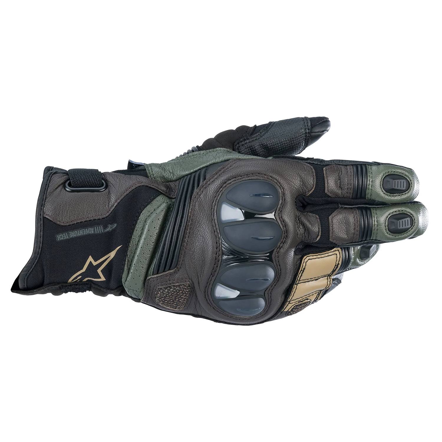 Image of Alpinestars Belize V2 Drystar Gloves Black Forest Brown Size XL EN