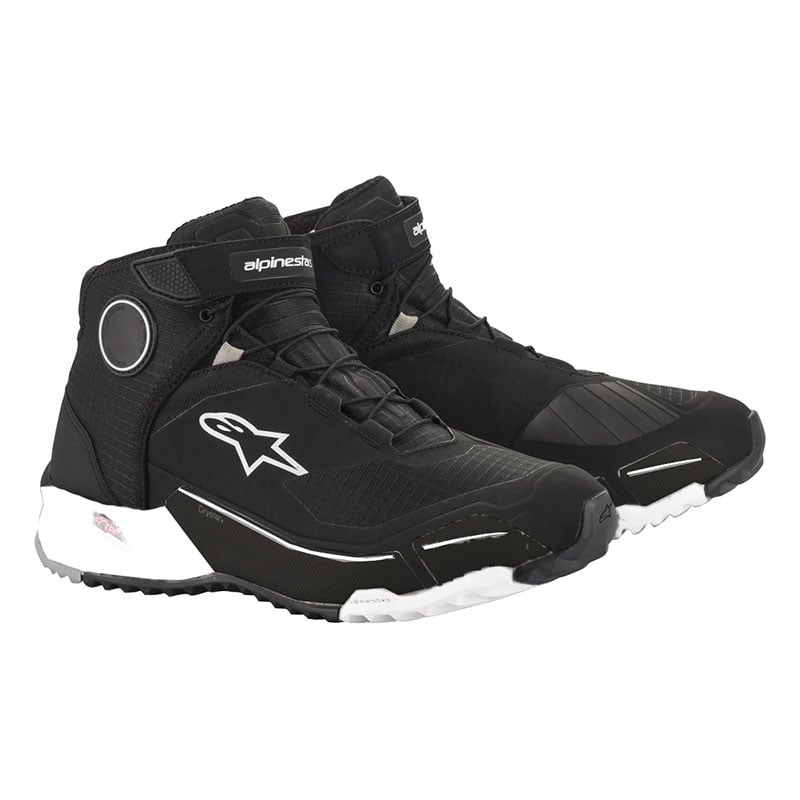 Image of Alpinestars Cr-X Drystar Riding Shoes Black White Size US 105 EN