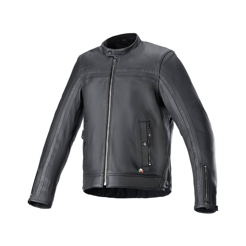 Image of Alpinestars Dyno Leather Jacket Black Size 3XL ID 8059347353784