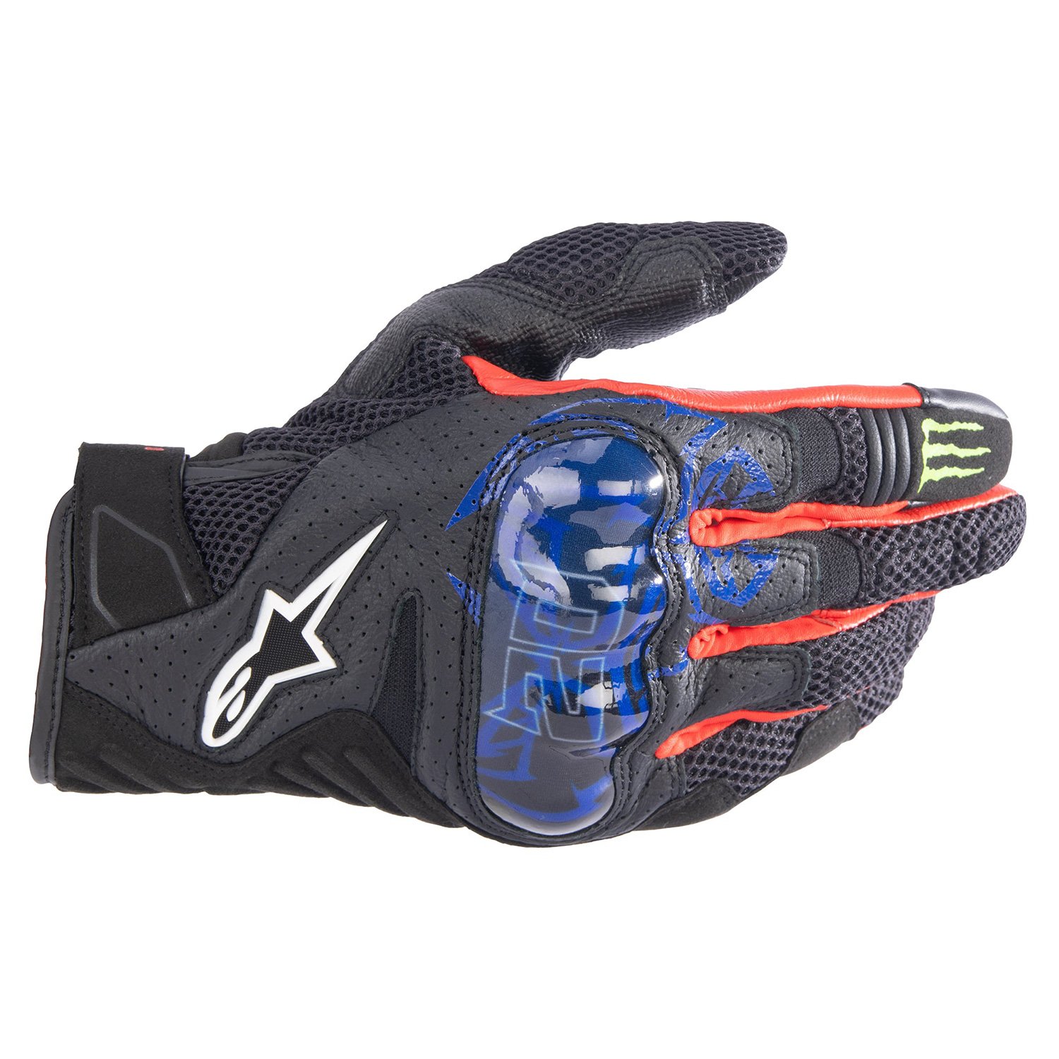 Image of Alpinestars FQ20 SMX-1 Air V2 Monster Black Blue Bright Red Green Size 2XL ID 8059347248202
