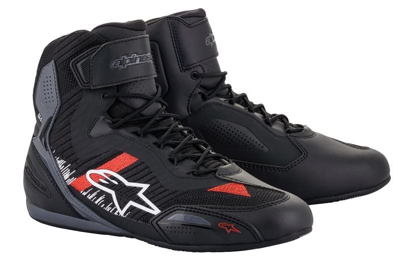 Image of Alpinestars Faster-3 Rideknit Noir Gris Bright Rouge Chaussures Taille US 10