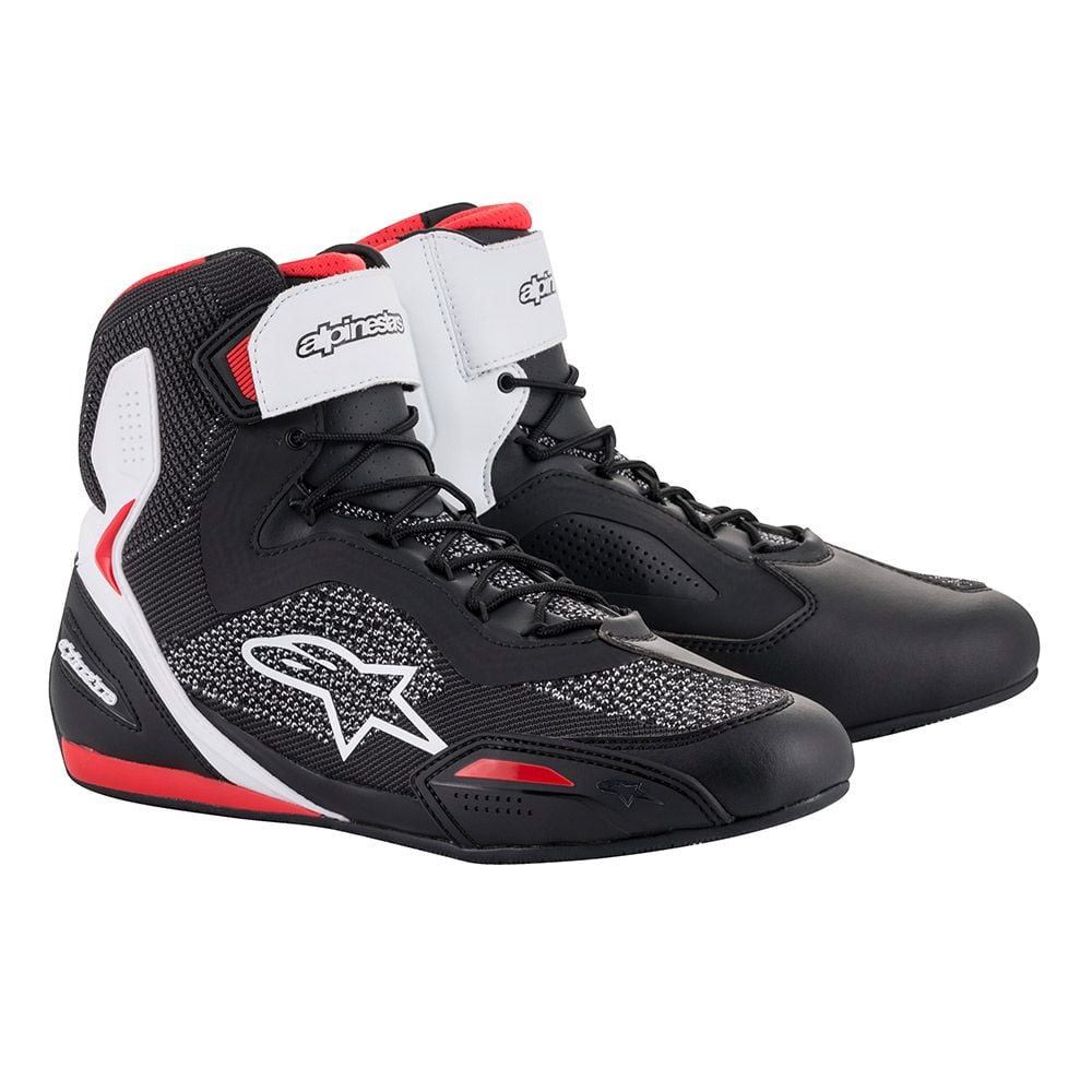 Image of Alpinestars Faster-3 Rideknit Schwarz Weiß Rot Schuhe Größe US 6