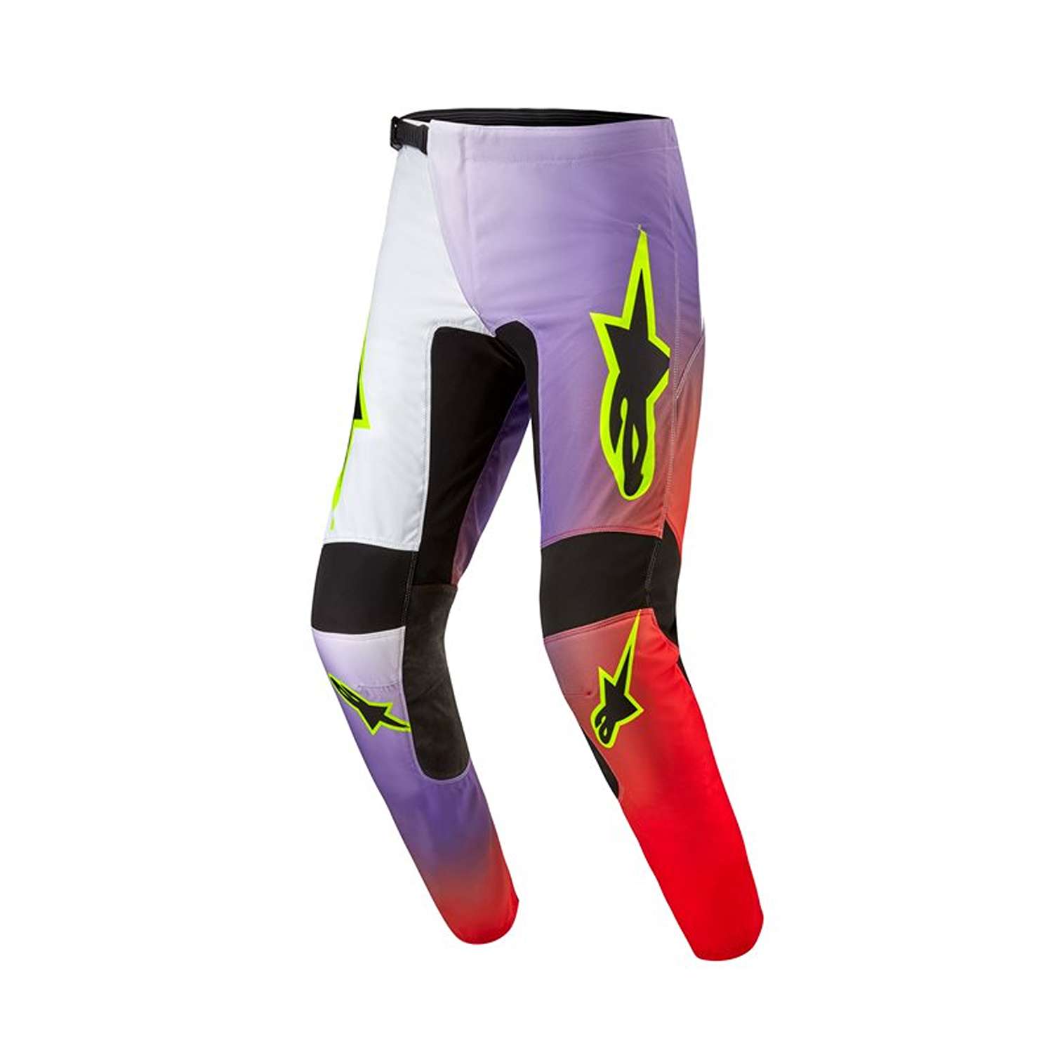 Image of Alpinestars Fluid Lucent Pants White Neon Red Yellow Fluo Size 40 EN