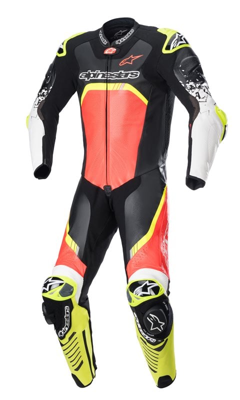 Image of Alpinestars GP Tech V4 Black Red Fluo Yellow Fluo Size 46 ID 8059347015460