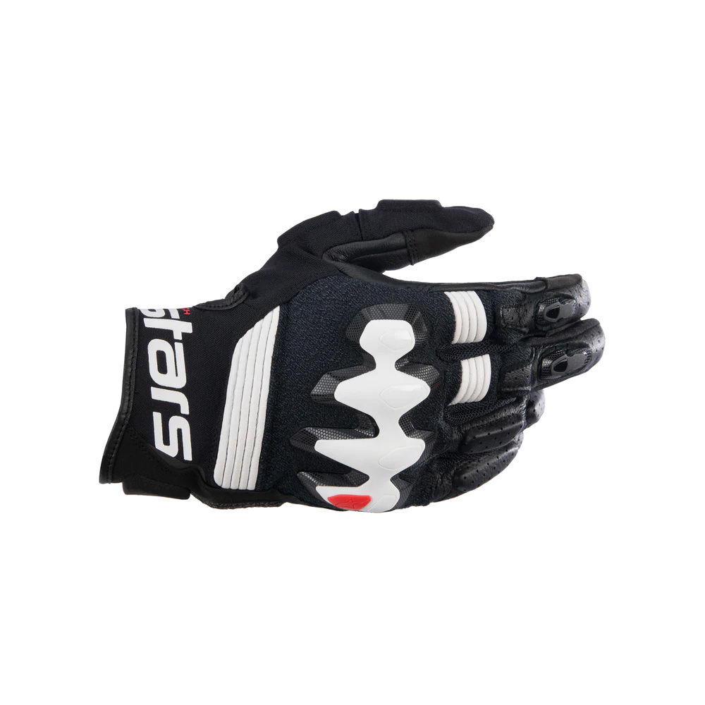 Image of Alpinestars Halo Leather Schwarz Weiß Handschuhe Größe S