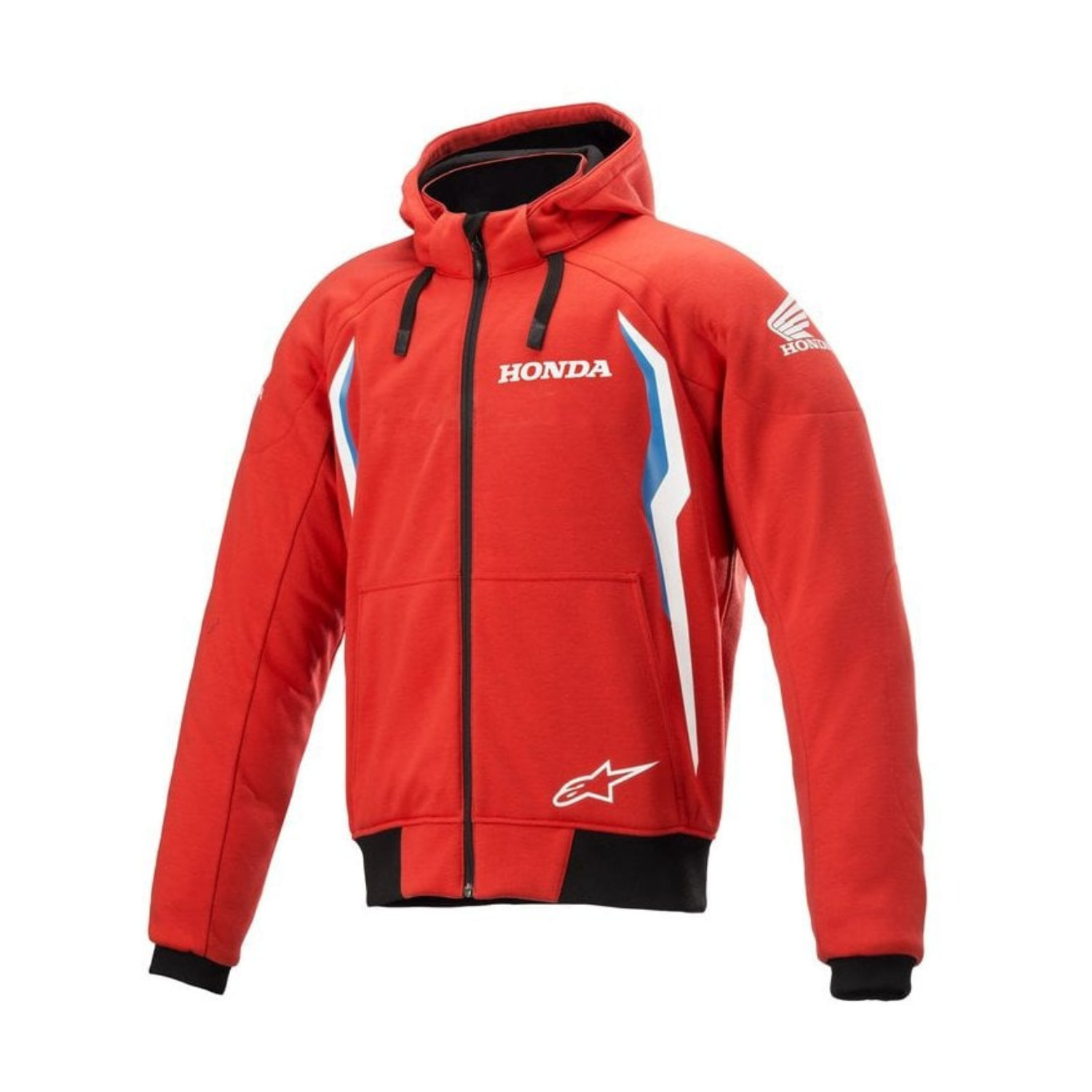 Image of Alpinestars Honda Chrome V2 Sport Hoodie Bright Red Blue Größe 4XL