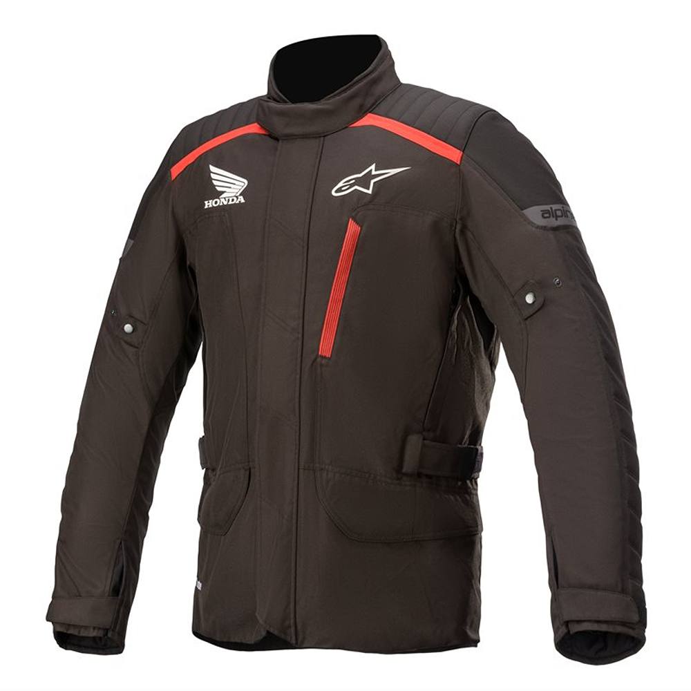 Image of Alpinestars Honda Gravity Drystar Jacket Black Bright Red Size L EN