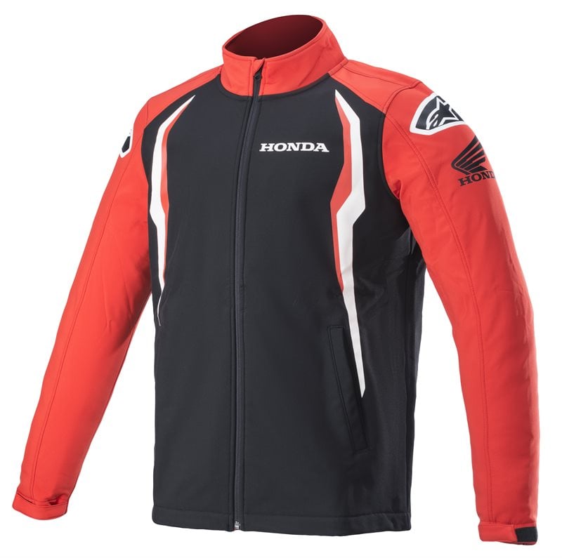 Image of Alpinestars Honda Softshell Jacket Red Black Size S ID 8059175375491