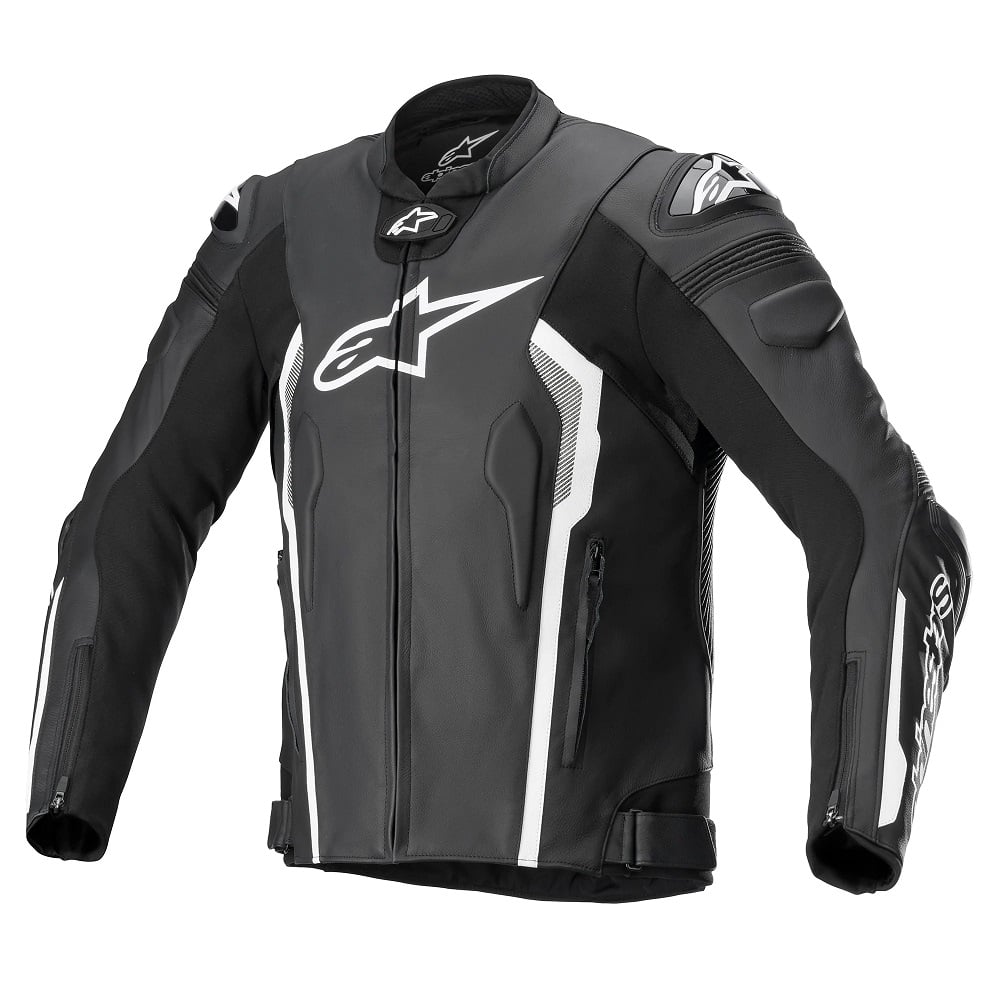 Image of Alpinestars Missile V2 Leather Jacket Black White Talla 50