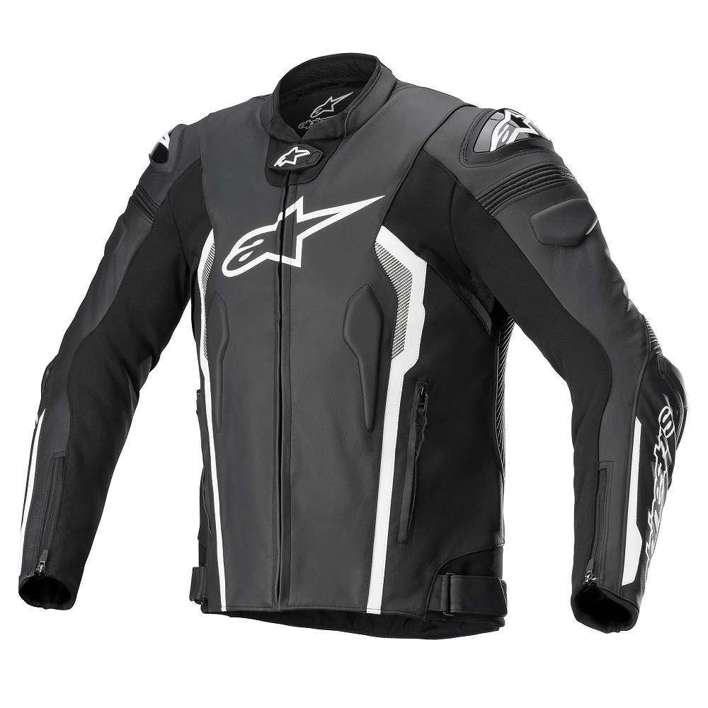 Image of Alpinestars Missile V2 Leather Jacket Black White Talla 56