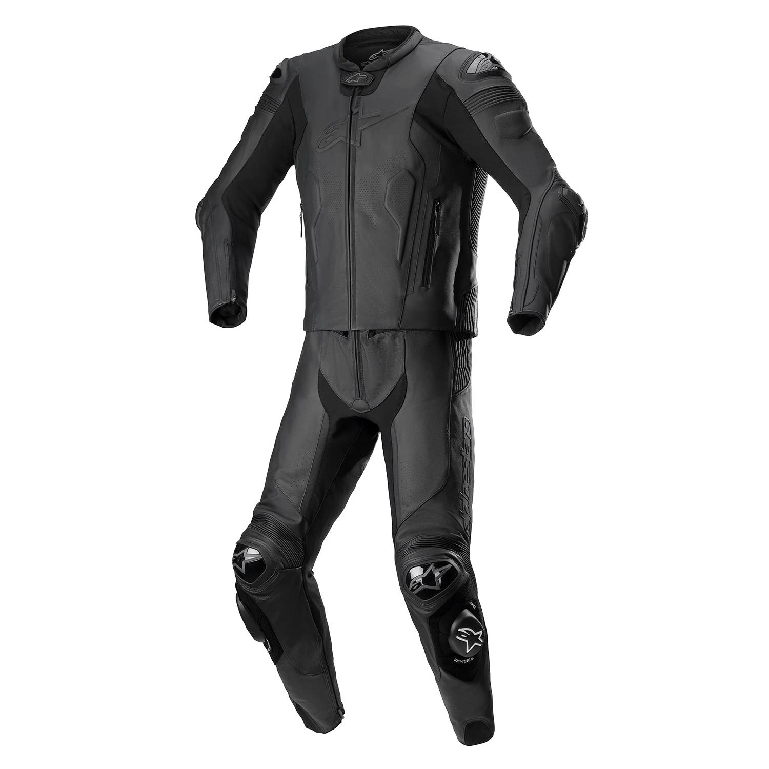 Image of Alpinestars Missile V2 Leather Suit 2 Pc Black Black Taille 54