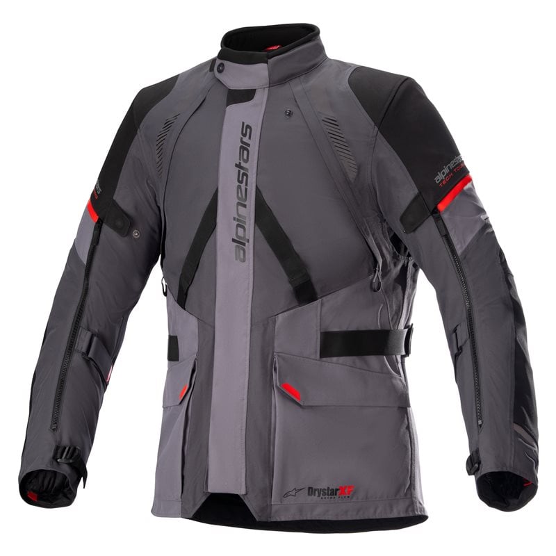 Image of Alpinestars Monteira Drystar XF Jacket Dark Gray Tar Gray Bright Red Size L EN