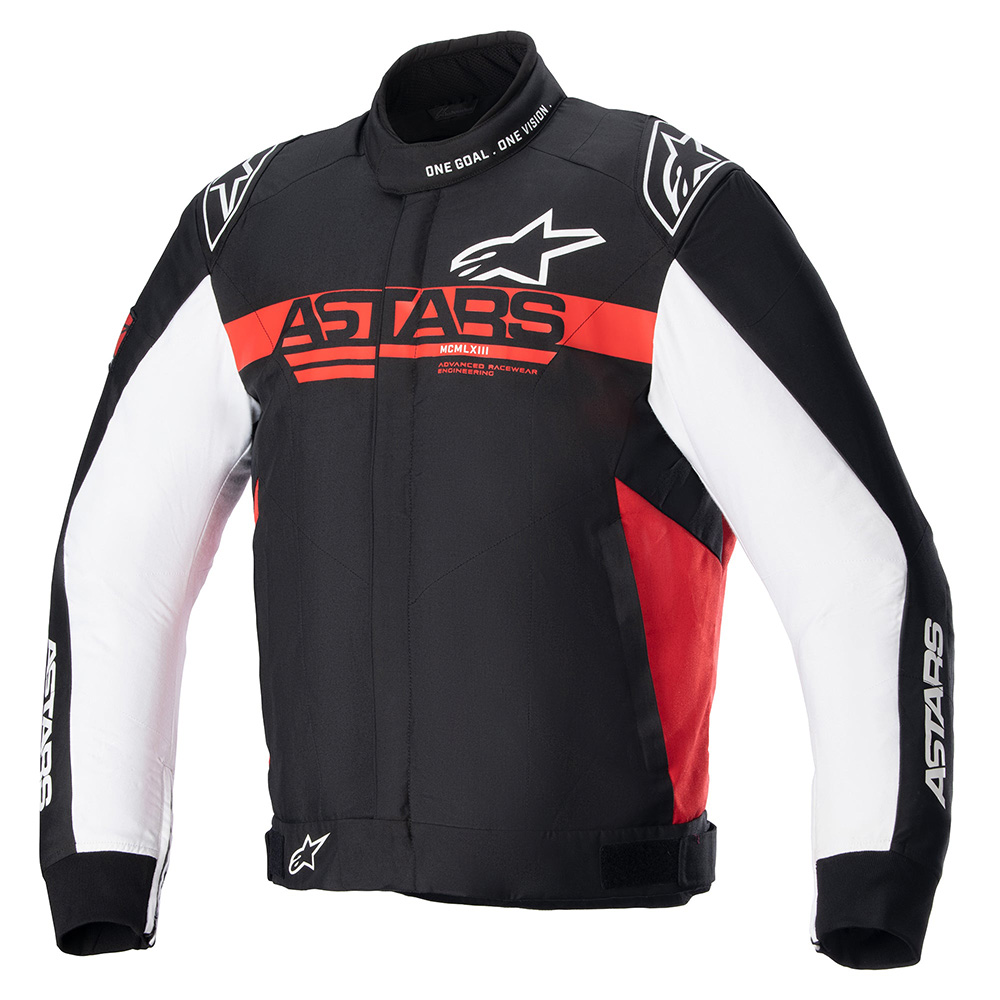 Image of Alpinestars Monza-Sport Jacket Black Bright Red White Size 2XL ID 8059347164236