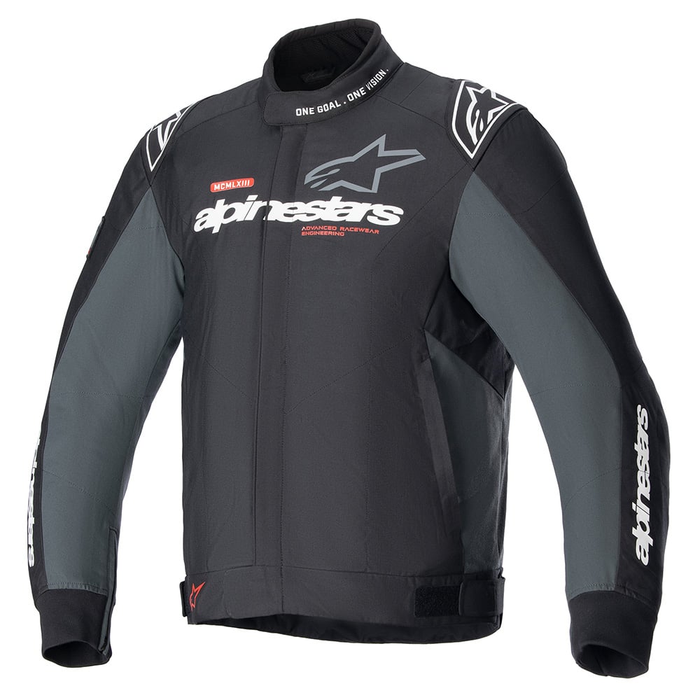 Image of Alpinestars Monza-Sport Jacket Black Tar Gray Size 2XL ID 8059347164175