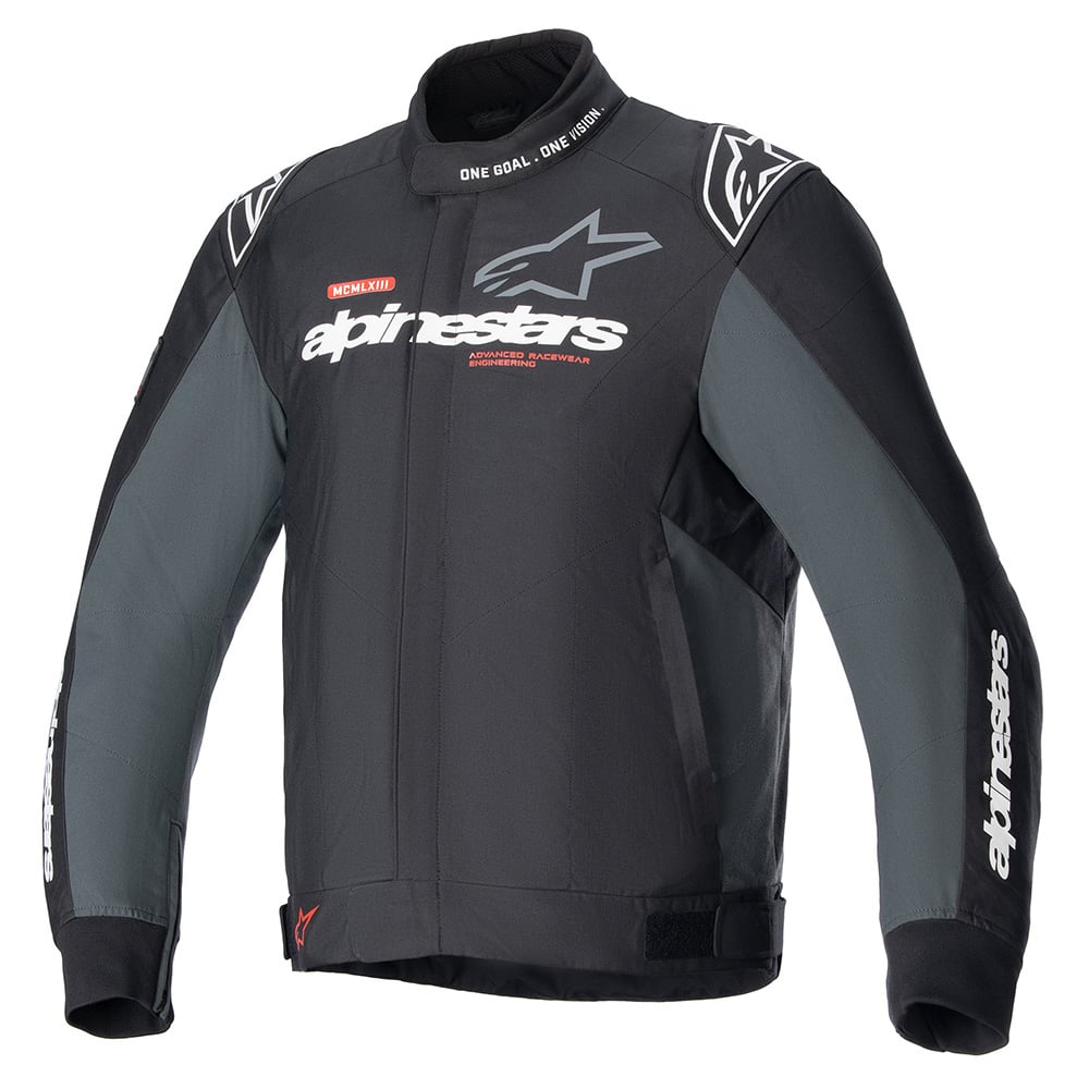 Image of Alpinestars Monza-Sport Schwarz Tar Grau Jacke Größe 2XL