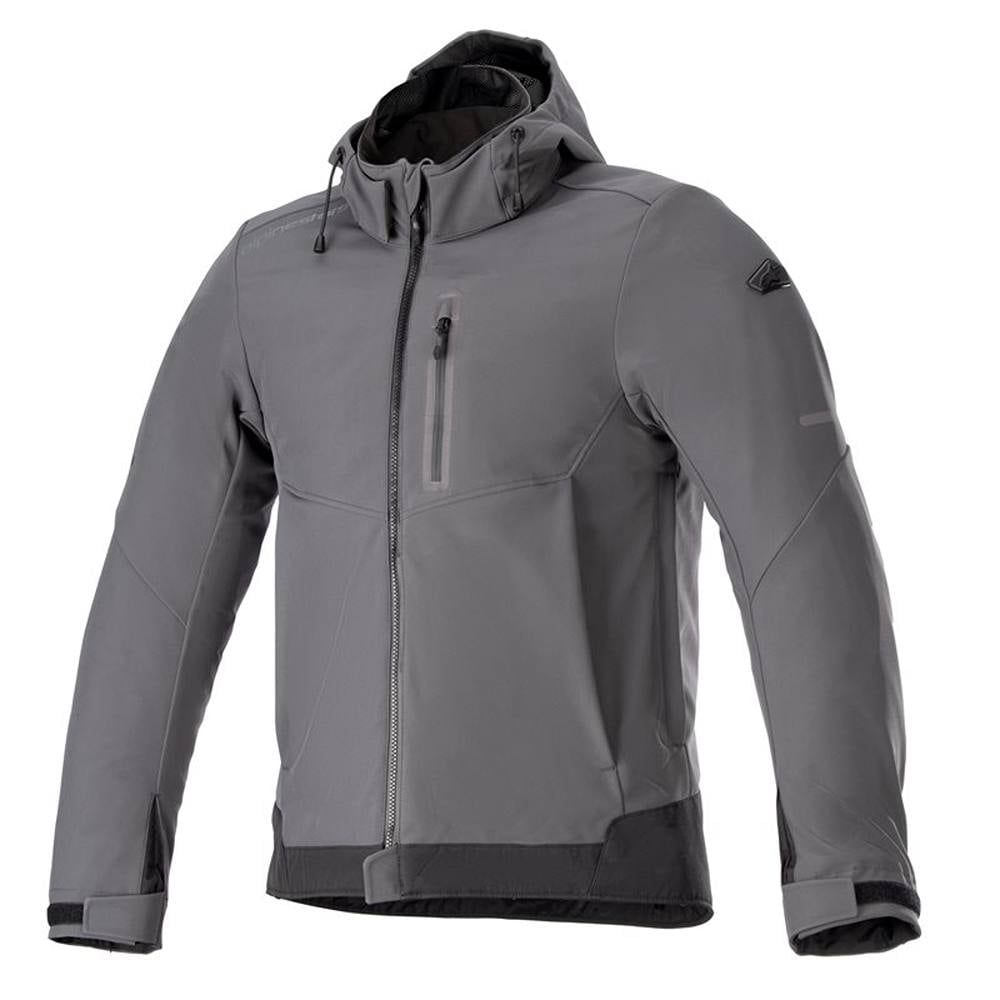 Image of Alpinestars Neo Waterproof Hoodie Tar Grey Black Size XL EN
