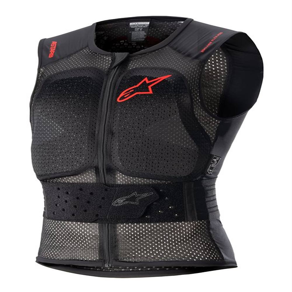 Image of Alpinestars Nucleon Flex Pro Protection Vest Transparent Smoke Red Black Talla XL