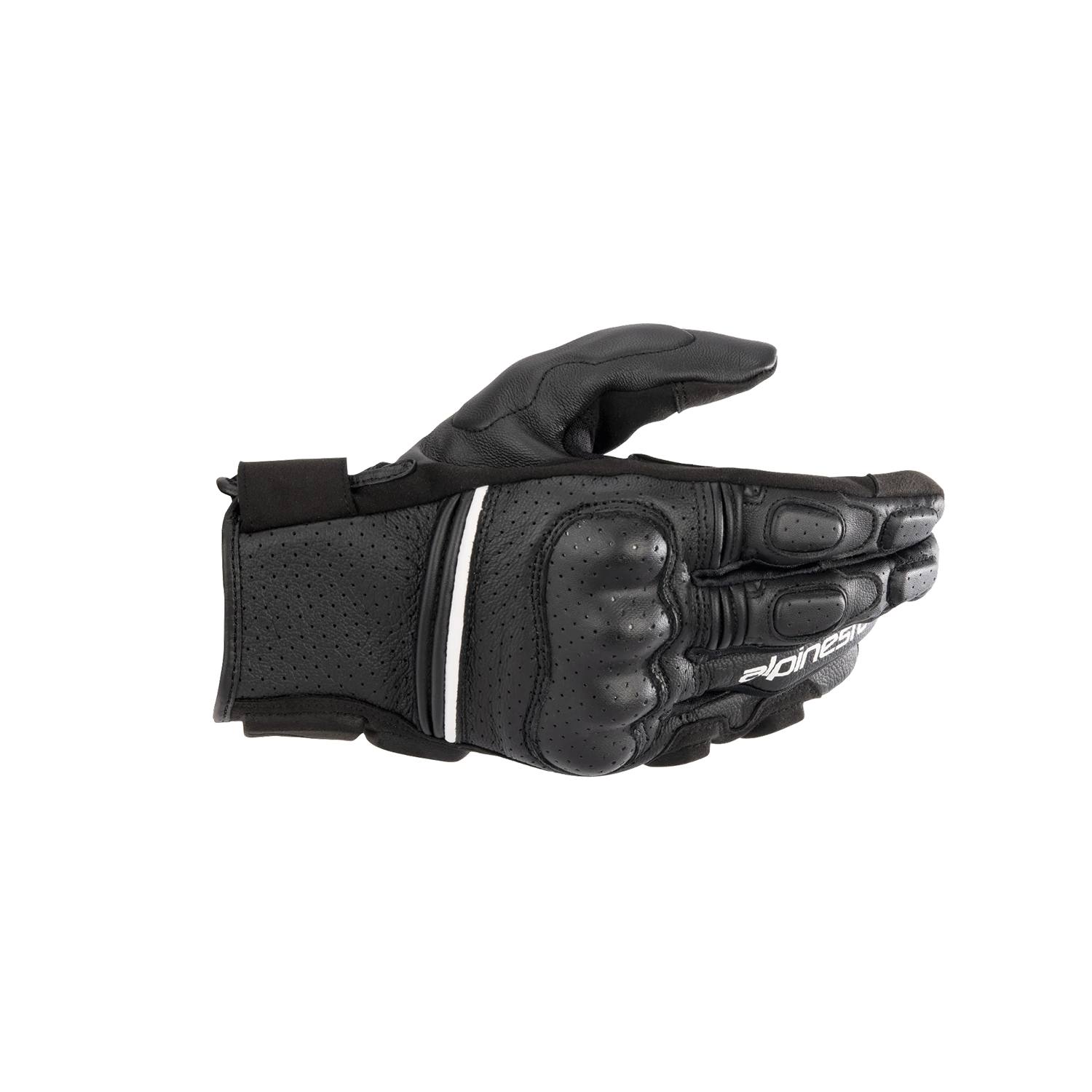Image of Alpinestars Phenom Leather Air Gloves Black White Größe 2XL