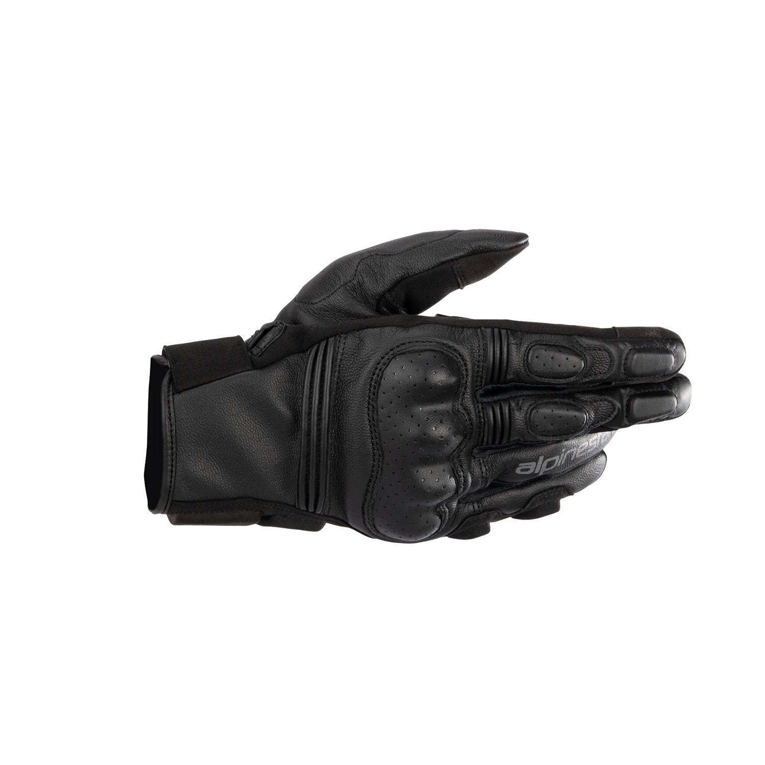 Image of Alpinestars Phenom Leather Gloves Black Black Größe L