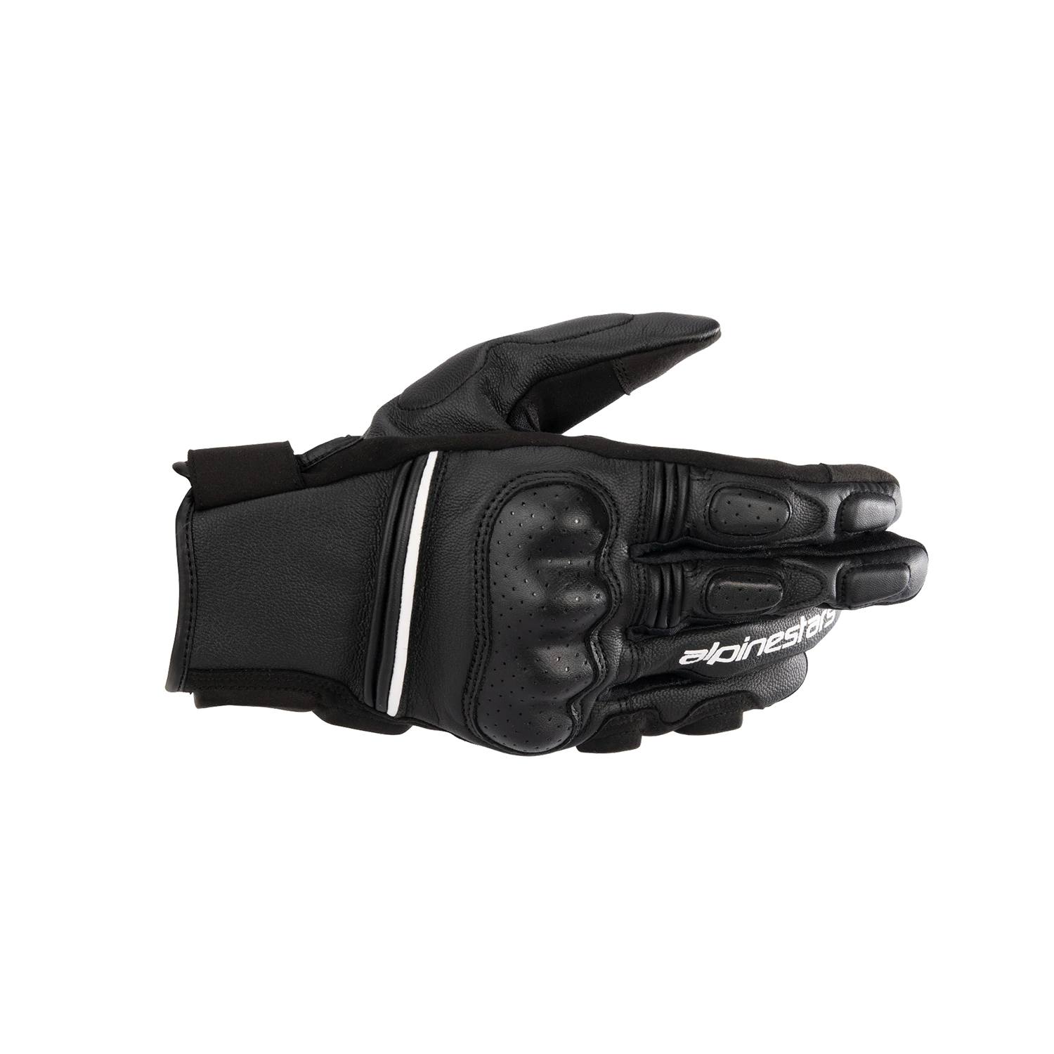 Image of Alpinestars Phenom Leather Gloves Black White Größe 3XL