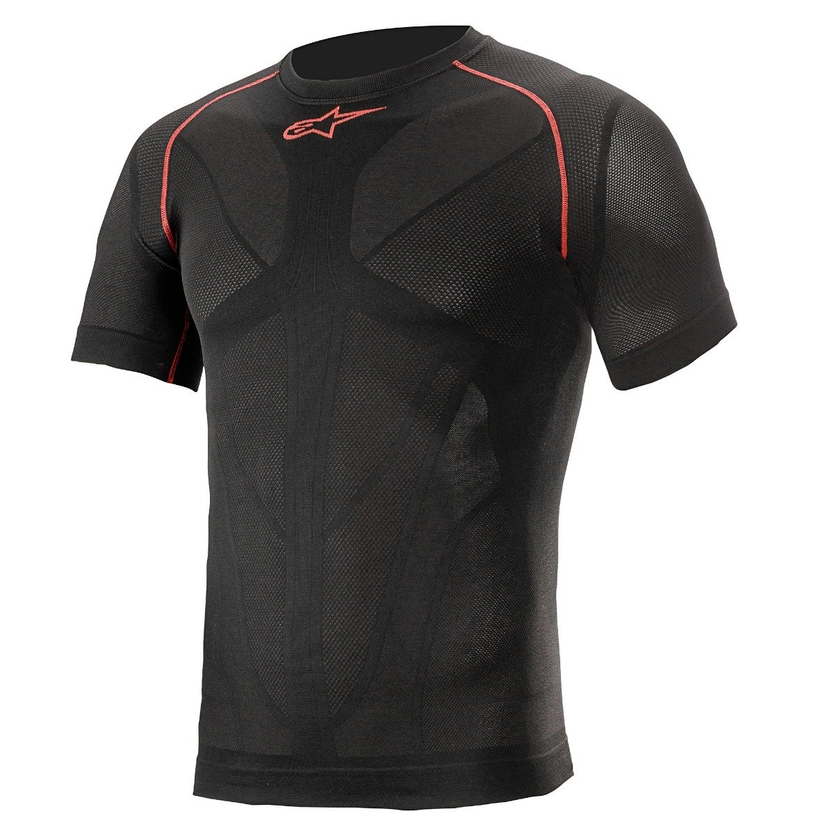 Image of Alpinestars Ride Tech V2 Top Short Sleeve Black Red Summer Taille XS-S