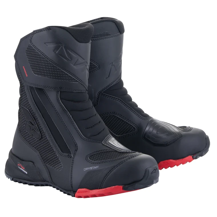 Image of Alpinestars Rt-7 Drystar Boots Black Red Size 38 EN