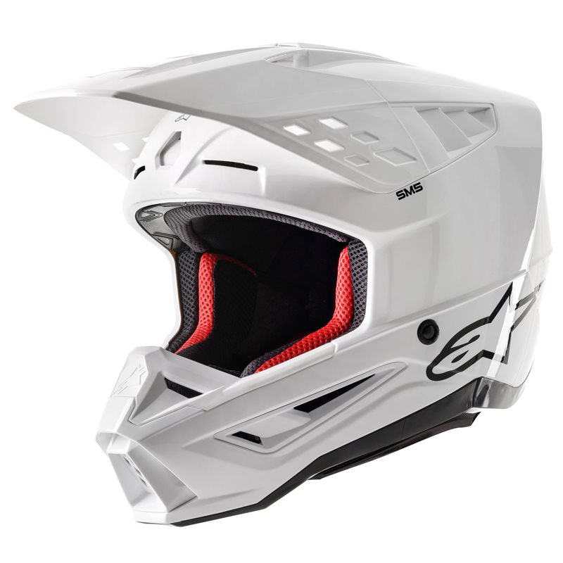 Image of Alpinestars S-M5 Solid Helmet Ece 2206 White Glossy Size S ID 8059347172545