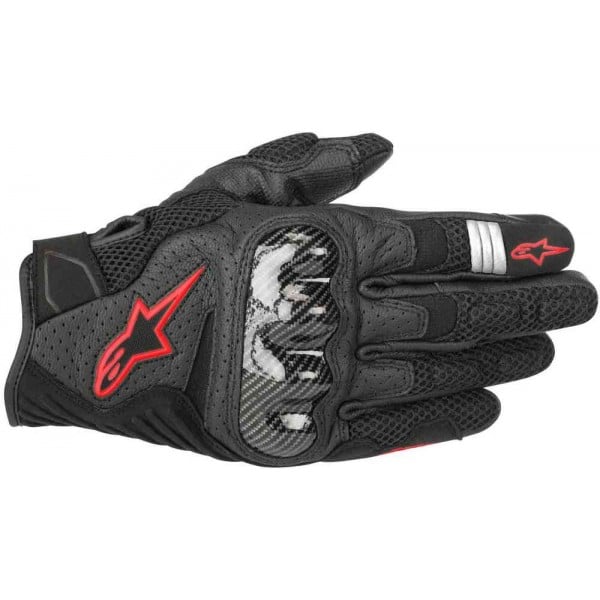 Image of Alpinestars SMX-1 Air V2 Black Red Fluo Size M ID 8033637057088