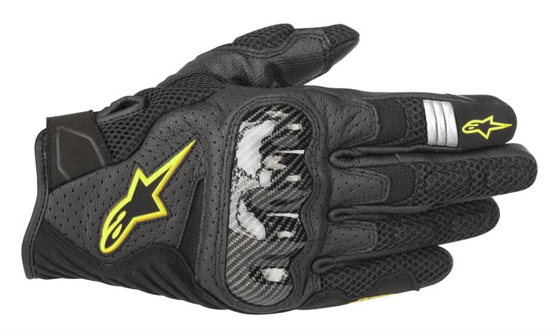 Image of Alpinestars SMX-1 Air V2 Black Yellow Fluo Size L ID 8033637060101