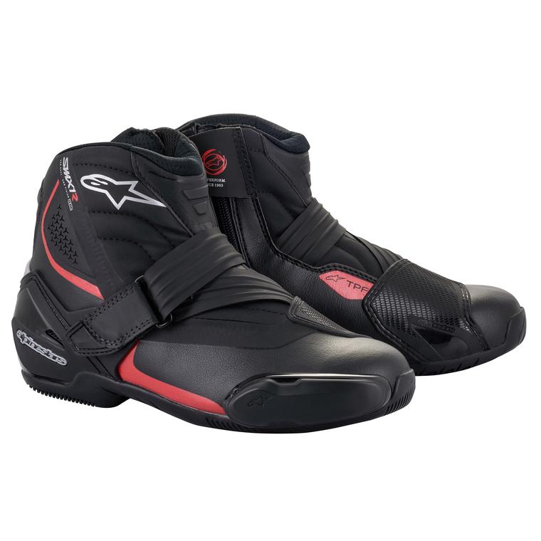 Image of Alpinestars SMX-1 R V2 Black Red Shoes Size 40 ID 8059175346446