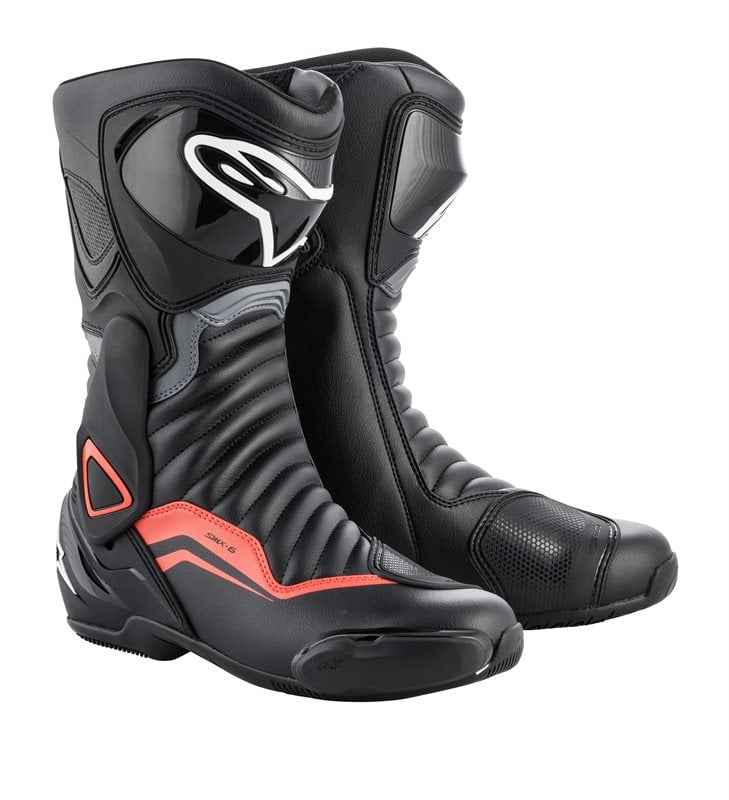 Image of Alpinestars SMX-6 V2 Schwarz Grau Rot Fluo Stiefel Größe 46