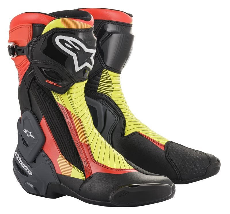 Image of Alpinestars SMX Plus V2 Black Red Fluo Yellow Fluo Gray Size 38 EN