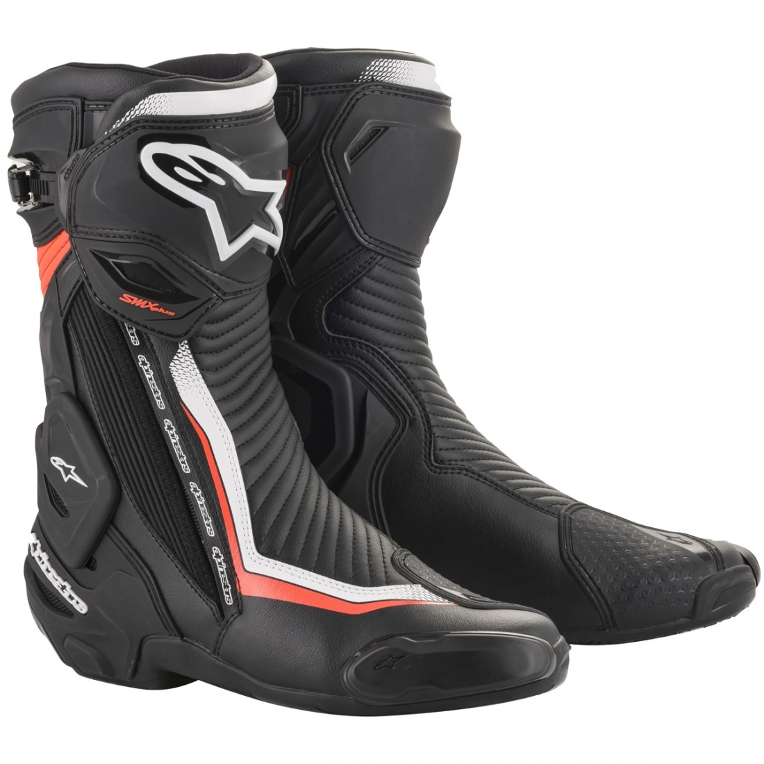 Image of Alpinestars SMX Plus V2 Schwarz Weiß Rot Fluo Stiefel Größe 46