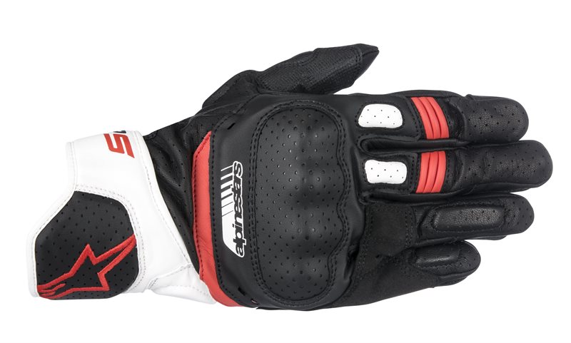 Image of Alpinestars SP-5 Noir Blanc Rouge Gants Taille XL