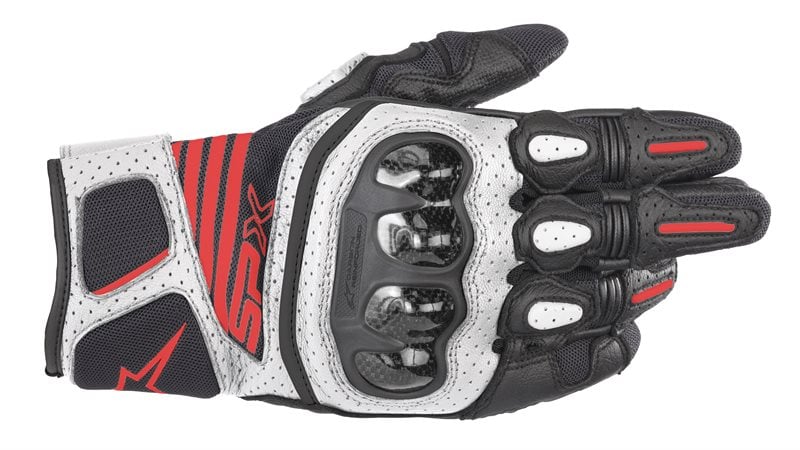 Image of Alpinestars SP X Air Carbon V2 Black White Red Fluo Size 2XL ID 8033637972862