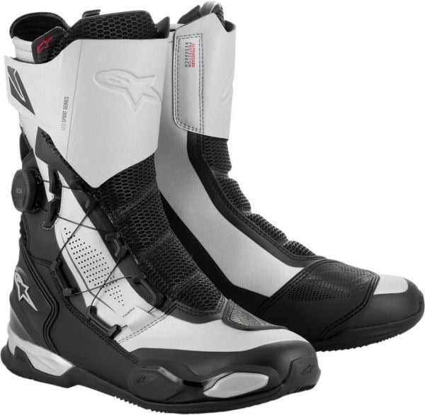 Image of Alpinestars Sp-X Boa Boots Black Silver Size 44 ID 8059347141398