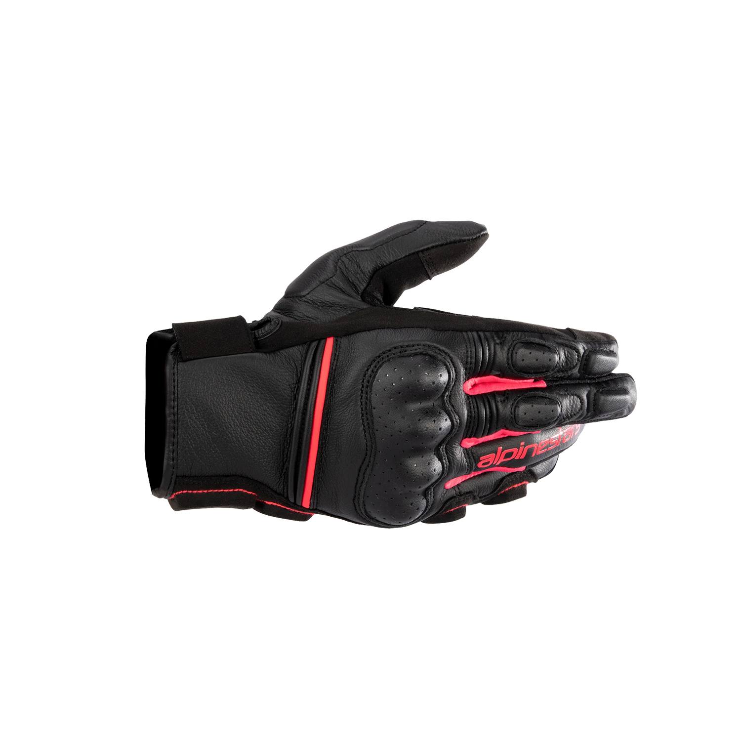 Image of Alpinestars Stella Phenom Leather Gloves Black Diva Pink Größe S