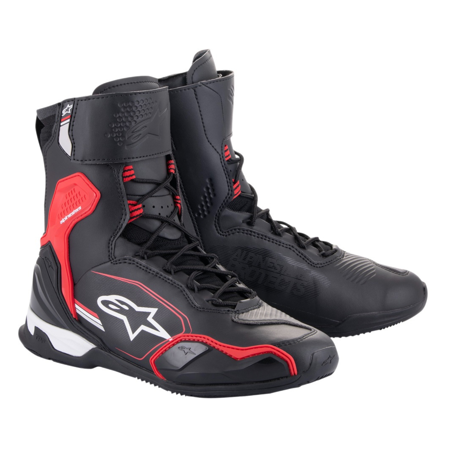 Image of Alpinestars Superfaster Shoes Black Bright Red White Size US 10 EN