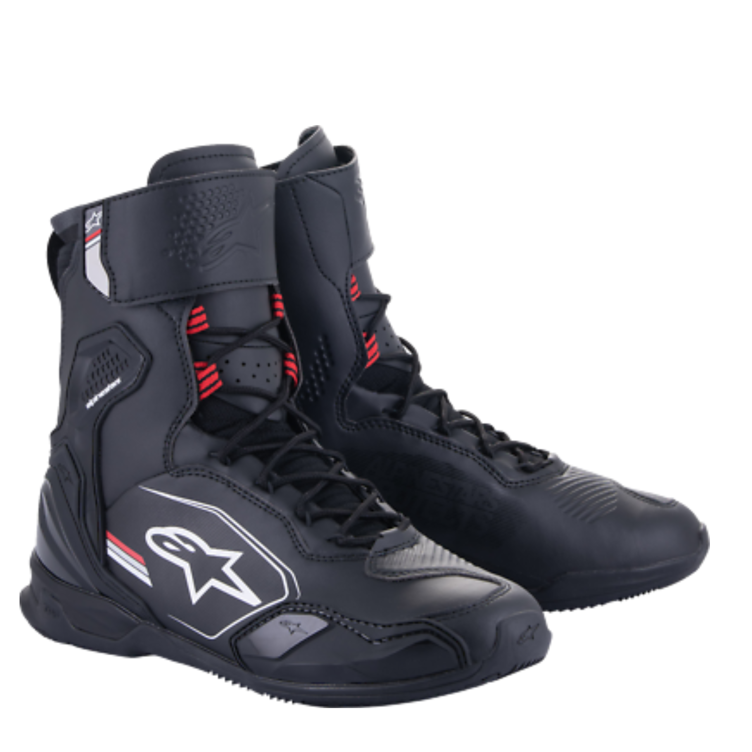 Image of Alpinestars Superfaster Shoes Black Gray Bright Red Size US 105 EN