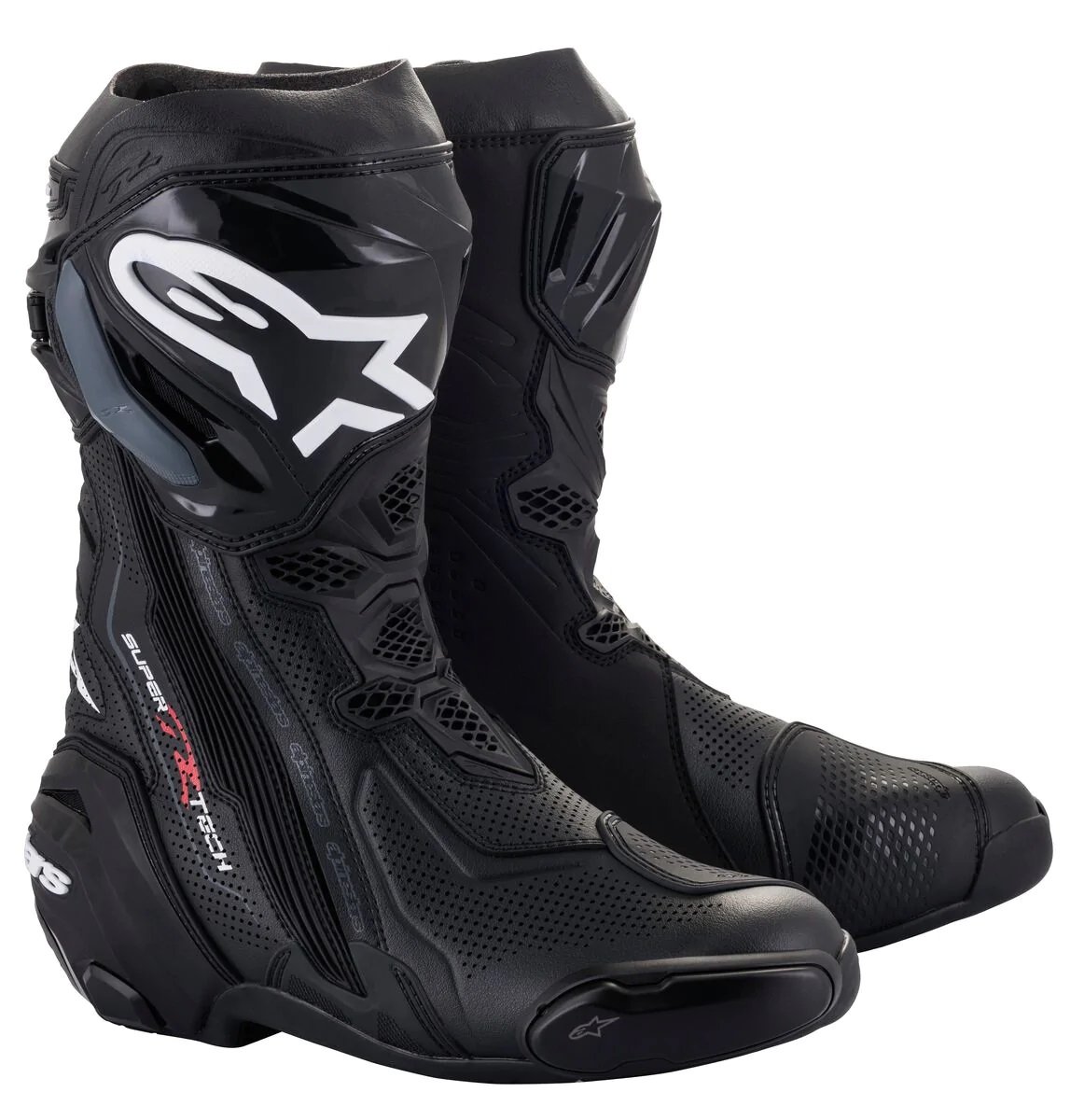 Image of Alpinestars Supertech R Vented Black Boots Size 46 ID 8059175376665