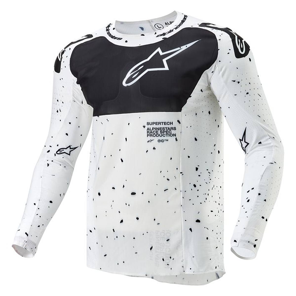 Image of Alpinestars Supertech Spek Jersey White Black Size 2XL EN