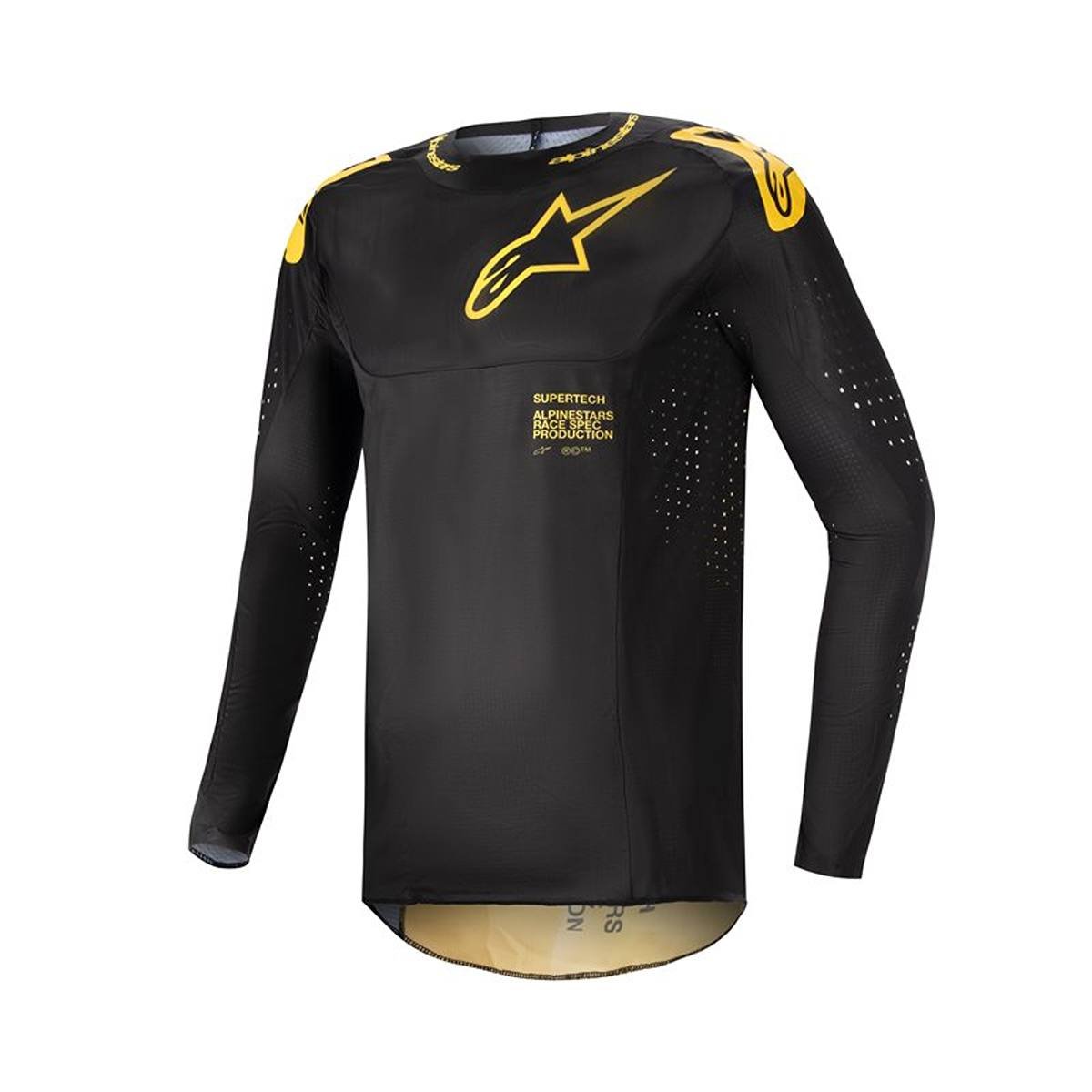 Image of Alpinestars Supertech Ward Jersey Black Yellow Size S EN