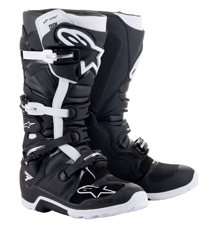 Image of Alpinestars Tech 7 Enduro Drystar Boots Black White Size US 10 ID 8059347051260